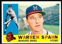 1960 Topps Bb- #445 Warren Spahn, Braves