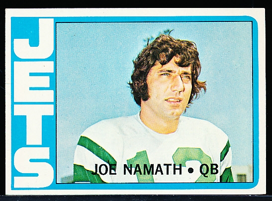 1972 Topps Fb- #100 Joe Namath, Jets