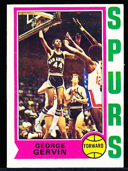 1974-75 Topps Basketball- #196 George Gervin RC, Spurs