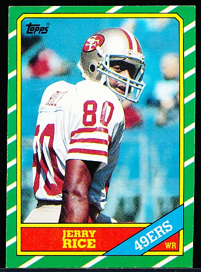 1986 Topps Football- #161 Jerry Rice RC 49ers