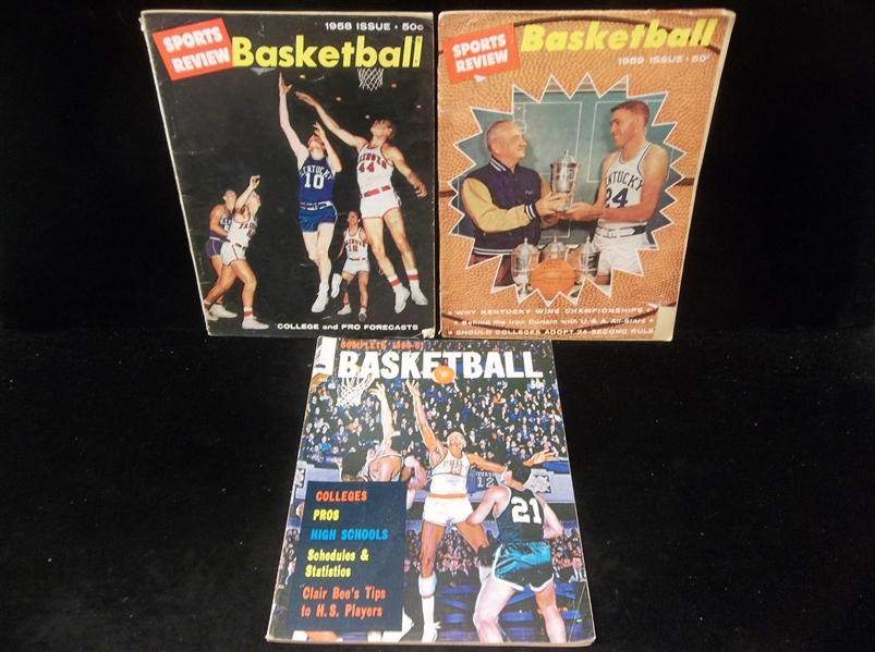 Three Diff Older Basketball Mags