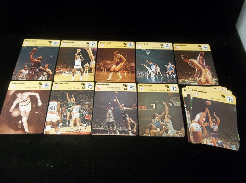 1977-79 Sportscaster Basketball Cards- 22 Diff. English Version