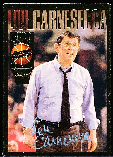 1995 Action Packed HOF Basketball- “Autographs”- #3 Lou Carnesecca