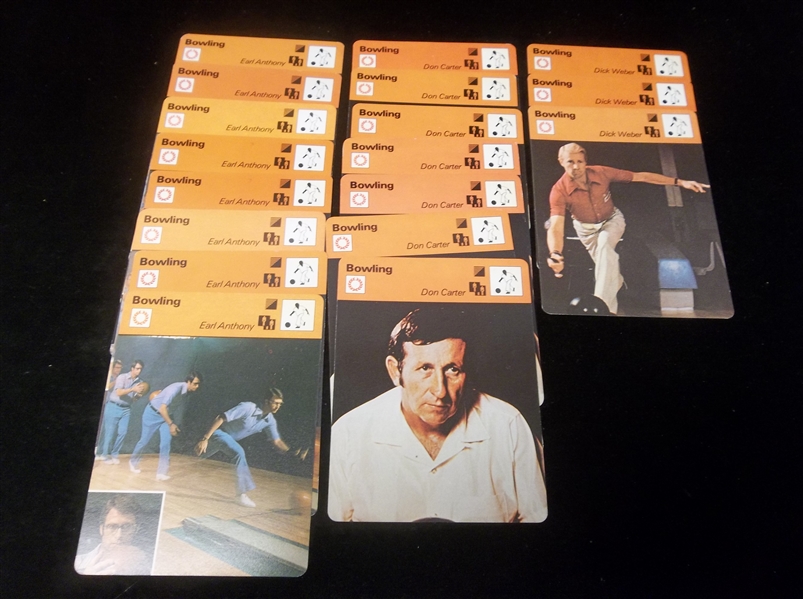 1977-78 Sportscaster Bowling Cards- English Versions- 18 Asst.