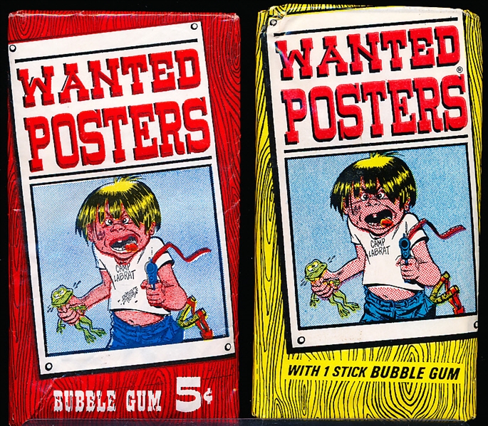 1967 Topps “Wanted Posters”- 2 Unopened Wax Packs