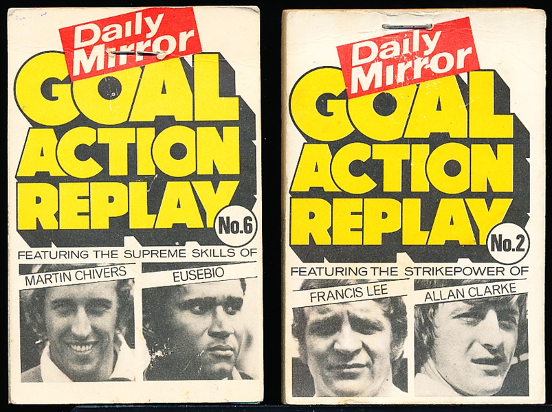 1972-73 Daily Mirror (Product of England) “Goal Action Replay” Flip Booklets- 2 Diff.