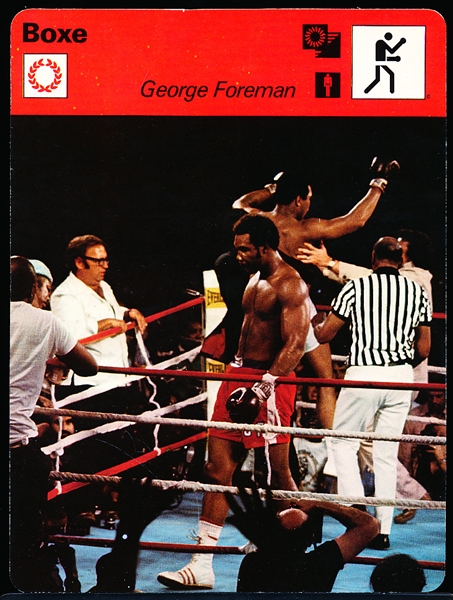 1977 Sportscaster Boxing Card- George Foreman- Tougher French Version
