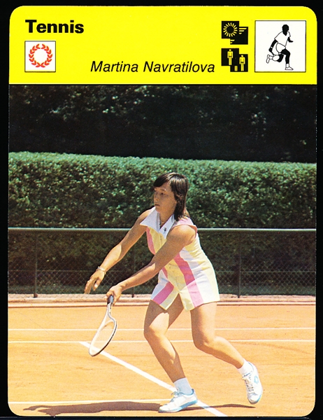 1979 Sportscaster Tennis Card- Martina Navratilova- Swedish Version
