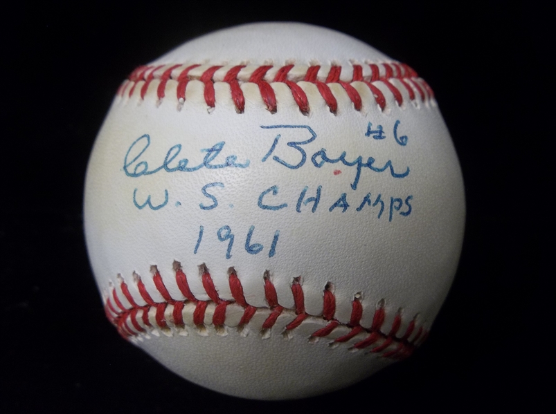 Autographed Clete Boyer Official AL Baseball- PSA/DNA Certified