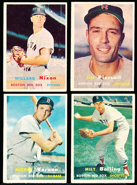 1957 Topps Baseball- Boston Red Sox- 11 Diff