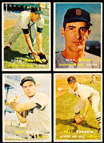 1957 Topps Baseball- Boston Red Sox- 10 Diff