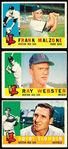 1960 Topps Bb- Boston Red Sox- 7 Diff