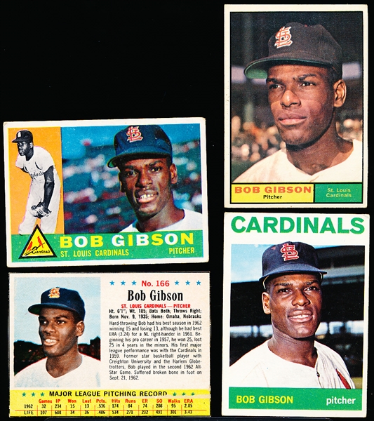 Bob Gibson- 4 Cards