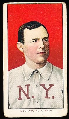 1909-11 T206 Bb- McGraw, N.Y. Natl- Portrait No Cap-  Back has a “bird stamp” over 50% of Sweet Caporal 150