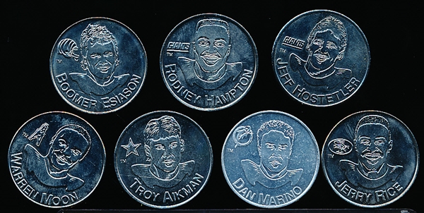 1991 Starting Lineup Football- 7 Diff Coins
