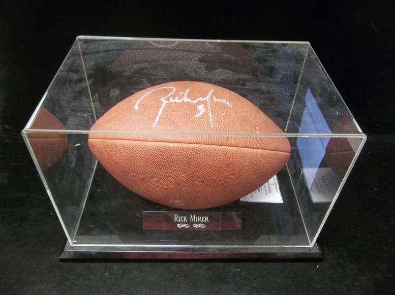 Autographed Rick Mirer Official NFL Paul Tagliabue Ftbl in Holder