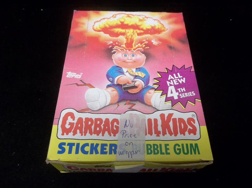 1986 Garbage Pail Kids Non-Sports- 1 Unopened Series 4 Box of 48 Packs- No Price on Wrapper Version