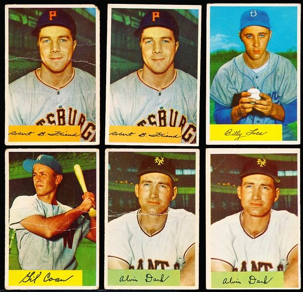 1954 Bowman Baseball- 6 Diff
