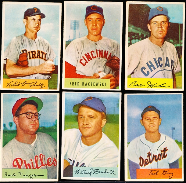 1954 Bowman Baseball- 6 Diff