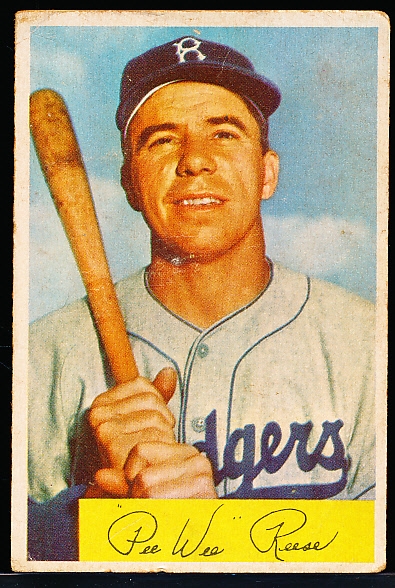 1954 Bowman Baseball- #58 Pee Wee Reese, Dodgers