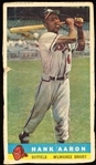 1959 Bazooka Baseball- Hank Aaron, Milwaukee Braves- (Name in White Version)
