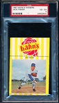 1967 Kahn’s Wieners Bb- Jack Fisher, NY Mets- PSA Vg-Ex 4