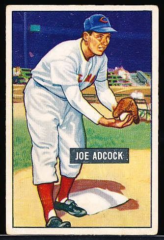 1951 Bowman Bb- #323 Joe Adcock, Reds- Hi#
