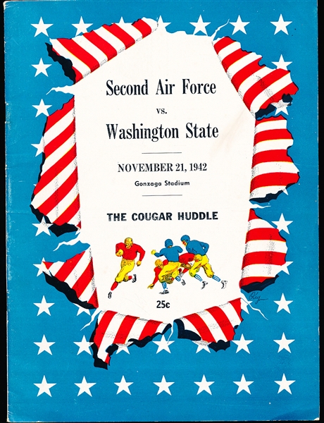 Nov 21, 1942 College Fb Program- Second Air Force at Washington State (Gonzaga Stadium)