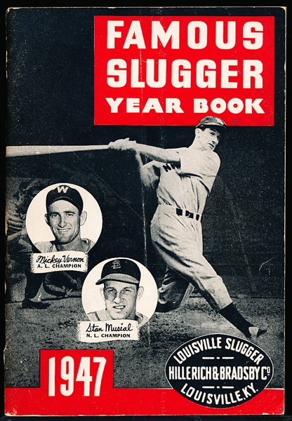 1947 Famous Sluggers Yearbook- Musial/Vernon Cover