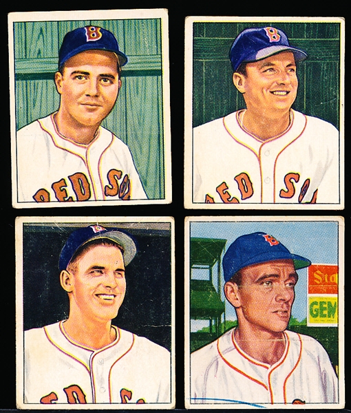 1950 Bowman Bb- 4 Diff Boston Red Sox