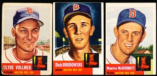 1953 Topps Bb- 3 Diff Boston Red Sox