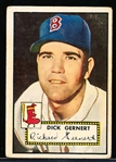 1952 Topps Baseball- Hi#- #343 Gernert, Red Sox