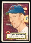 1952 Topps Baseball- Hi#- #344 Ewell Blackwell, Reds