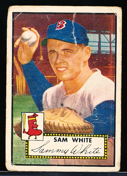 1952 Topps Baseball- Hi#- #345 Sam White, Red Sox
