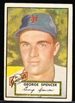 1952 Topps Baseball- Hi#- #346 George Spencer, Giants