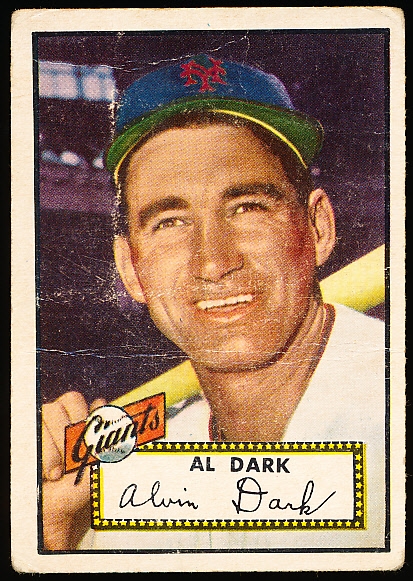 1952 Topps Baseball- Hi#- #351 Al Dark, Giants