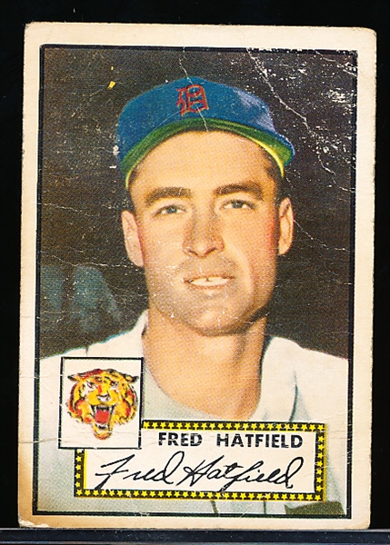 1952 Topps Baseball- Hi#- #354 Fred Hatfield, Tigers