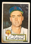 1952 Topps Baseball- Hi#- #354 Fred Hatfield, Tigers