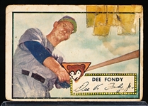 1952 Topps Baseball- Hi#- #359 Dee Fondy, Cubs
