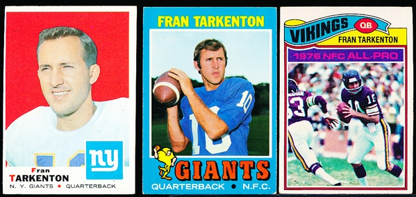 Fran Tarkenton Lot- 9 Cards