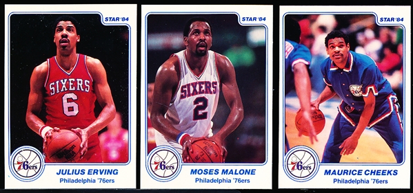 1983-84 Star Bskbl.- 1 Complete Philadelphia 76er’s SP Team Set of 12 Cards (#1-12)