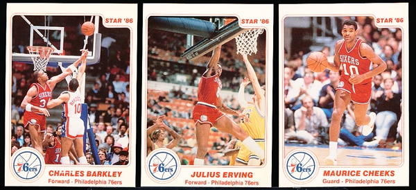 1985-86 Star Bskbl.- 1 Complete Philadelphia 76ers Team Set of 9