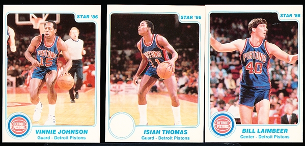 1985-86 Star Bskbl.- 1 Complete Detroit Pistons Team Set of 8