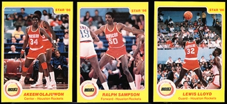 1985-86 Star Bskbl.- 1 Complete Houston Rockets Team Set of 8