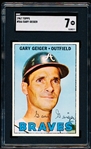 1967 Topps Baseball- #566 Gary Geiger, Braves- SGC 7 (NM)- Hi# 