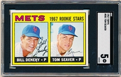 1967 Topps Baseball- #581 Tom Seaver, Mets- Rookie!- SGC 5 (Ex)- Hi#