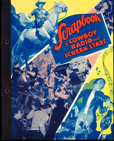 1936 Dixie Cup Cowboy, Radio, & Movie Star Premium Scrapbook Covers (Front & Back)