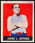 1948 Leaf Boxing- #9 James J. Jeffries- Gray Back