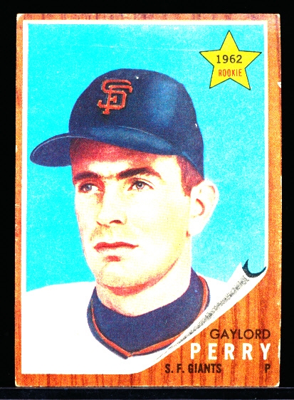 1962 Topps Baseball- #199 Gaylord Perry, RC