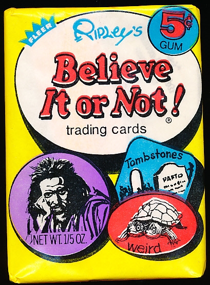 1970 Fleer “Ripley’s Believe It or Not!”- One Unopened 5 Cent Wax Pack